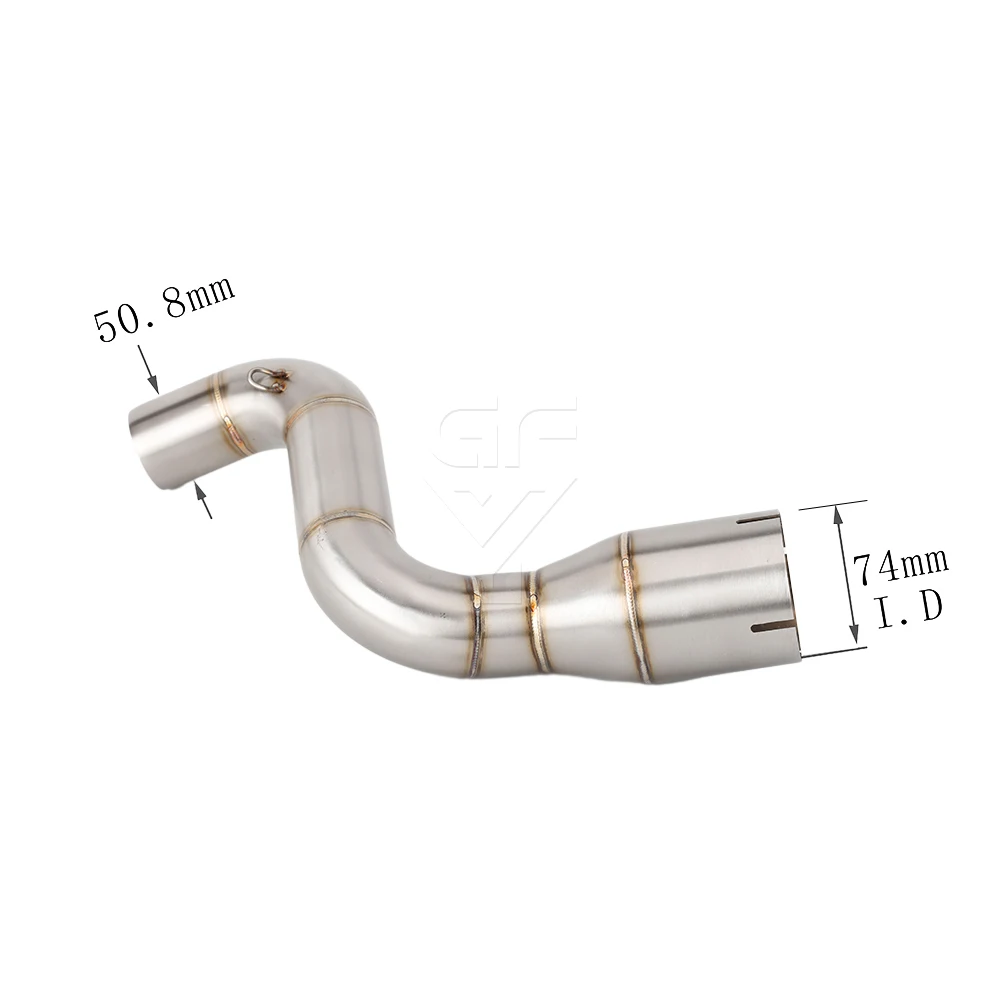 

For KTM Duke 200 2020 to 2023 RC200 RC 200 Decat Slip-on Escape Motorcycle Exhaust Mid Link Pipe Catalyst Delete 51mm