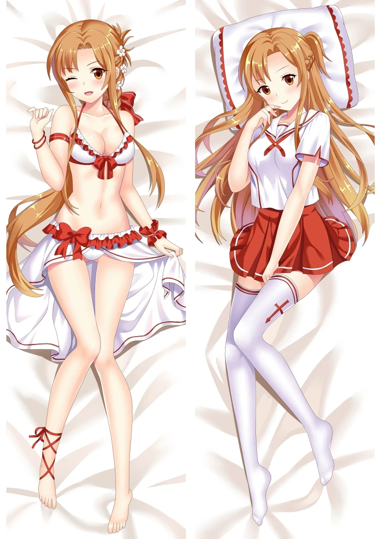 Меч искусство онлайн Yuuki Asuna Dakimakura обнимающая подушка для тела Чехол Otaku