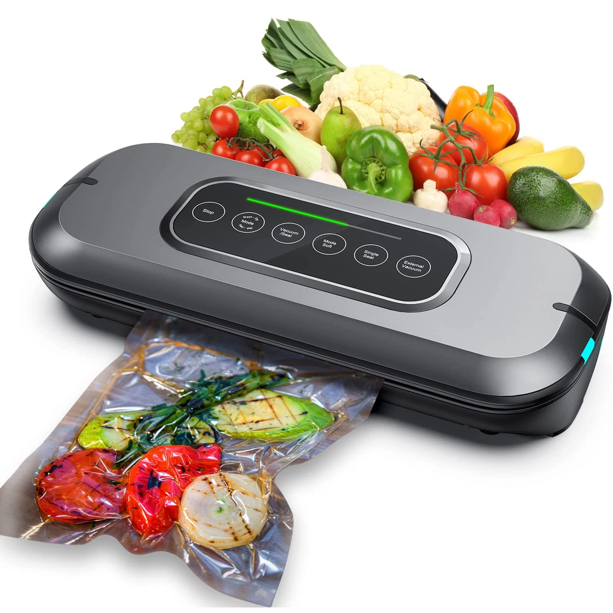

Vacuum Sealer ​Storage and preservation of wet and dry foods Automatic Vacuum and Sealing Touch panel built-in cutter
