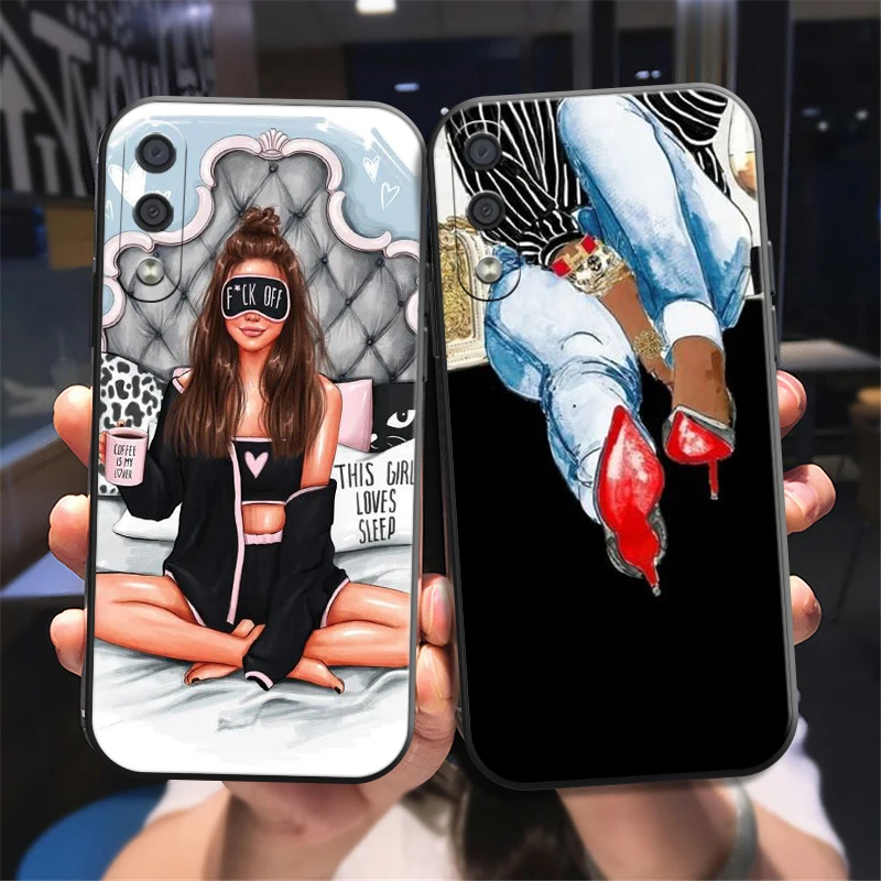 

Модный женский чехол для телефона Pretty Girl для Samsung Galaxy A32 4G 5G A51 4G 5G A71 4G 5G A72 4G 5G черный чехол