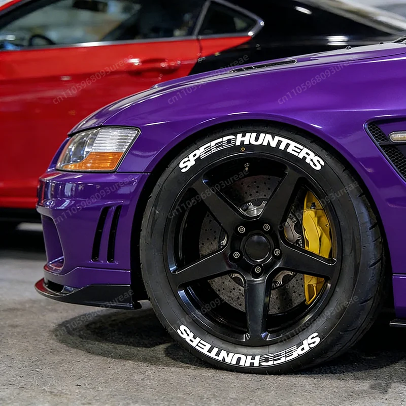 Фото Набор из 8 шт. наклеек SPEEDHUNTERS на колеса автомобиля, универсальные 3D-наклейки из ПВХ для тюнинга авто, декор для шин №4