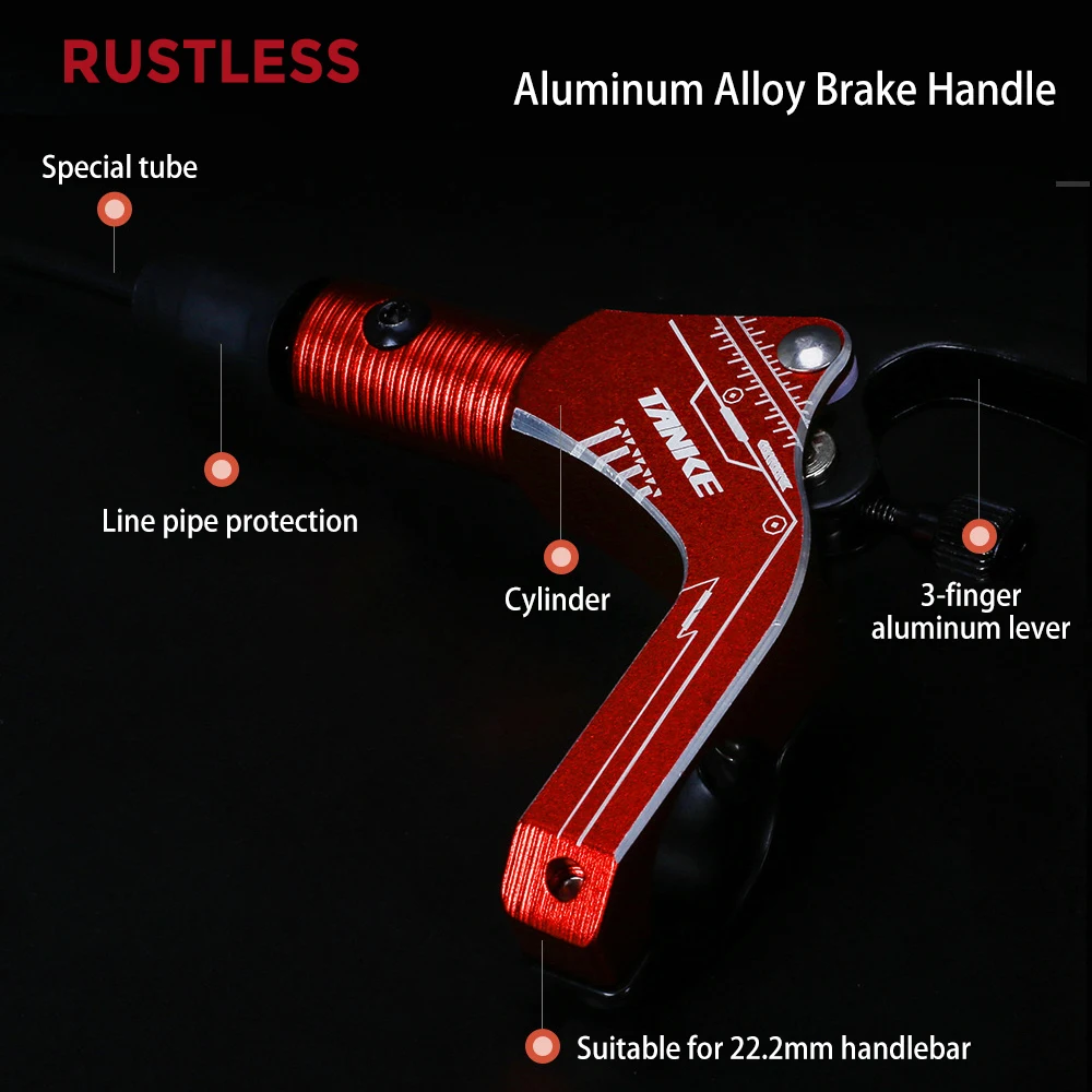 Электровелосипедный гидравлический тормозной комплект с 160-мм роторами переднего и заднего дискового тормоза с рычагом для электровелосипеда, велосипеда и скутера.