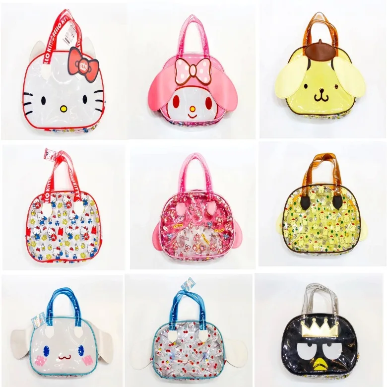 

Sanrios HelloKittys My Melody Cinnamoroll XO прозрачная сумка на одно плечо аниме удобная сумка для хранения сумка для покупок Kawaii