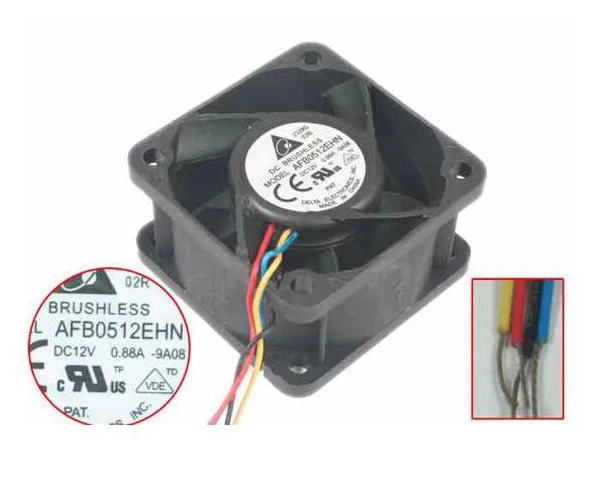 4-проводной охлаждающий вентилятор Delta Electronics AFB0512EHN, -9A08 DC 12 В 0,88 A, 50x50x28 мм