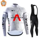 Зимняя флисовая Мужская трикотажная кофта с длинным рукавом для горного велосипеда