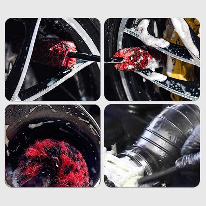 Щетка для детализации автомобильных колес гибкая шерсть автомойки обода