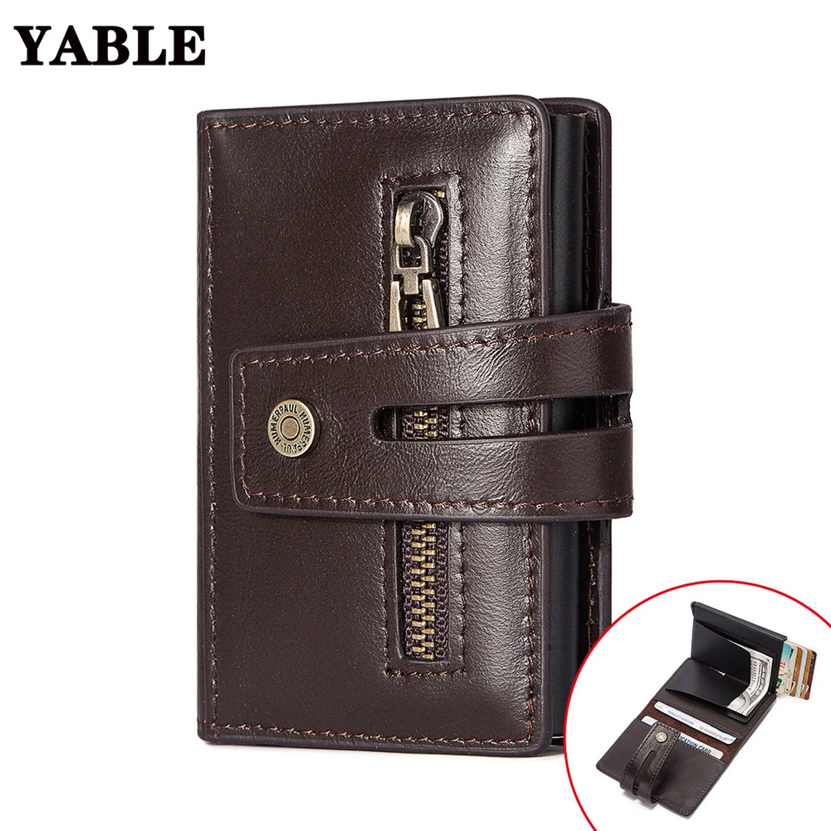 Men's Leather Card Holder Cassette Credit Card Cover First Layer Cowhide Card Holder