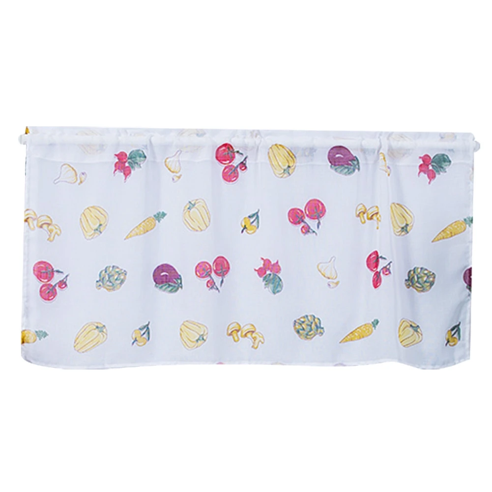 

Cartoon Printing Breathable Short Curtain Kitchen Curtain for Home Use 100x50cm