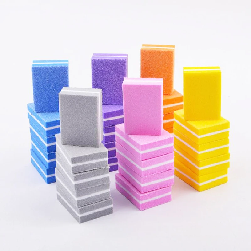 

50 шт., двусторонние мини-пилки для ногтей