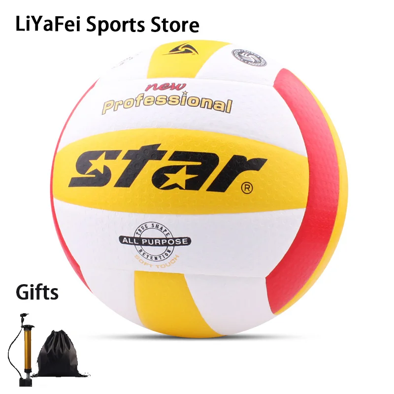 Star Size 5 Volleyball Professional Match Training Balls Indoor Outdoot Beach Volleyballs Soft Touch for Adults Free Gifts