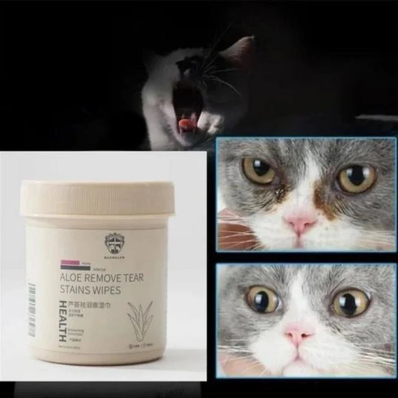 

Cleaning Pads Facial Paper Towels Pet Eyes Wet Wipes Cat Dog Tear Stain Remover Cleaning Paper Towel Pets Accessories
