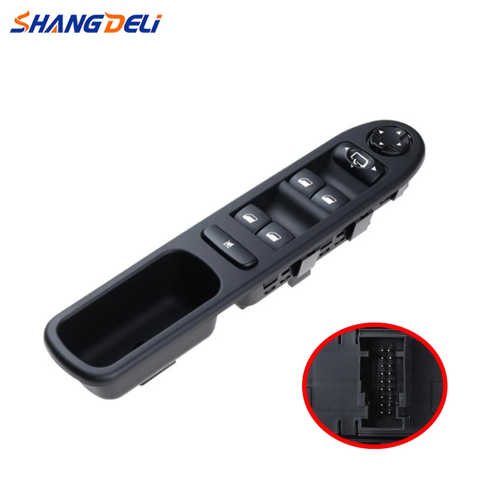 

Power Window Control Switch Window Lifter Switch Button Front Left For Peugeot 207 2006-2013 2014 2015 2016