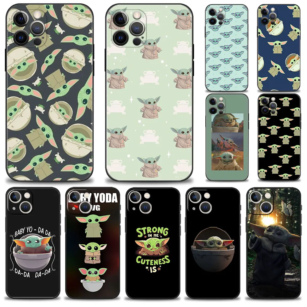 Phone Case For iPhone 14 13 12 11 Pro Max 6S 6 7 8 Plus X XR 12 13 Mini Coque Cute Cartoon Baby Yoda
