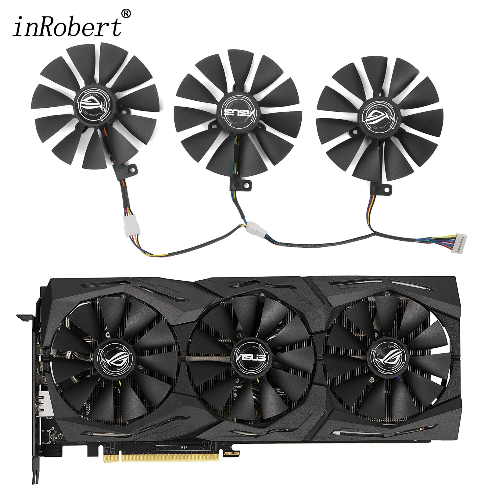 Вентилятор для видеокарты ASUS ROG Strix GeForce RTX 2060 2070, 87 мм, T129215SH RTX2060 RTX2070, охлаждающий вентилятор для видеокарты