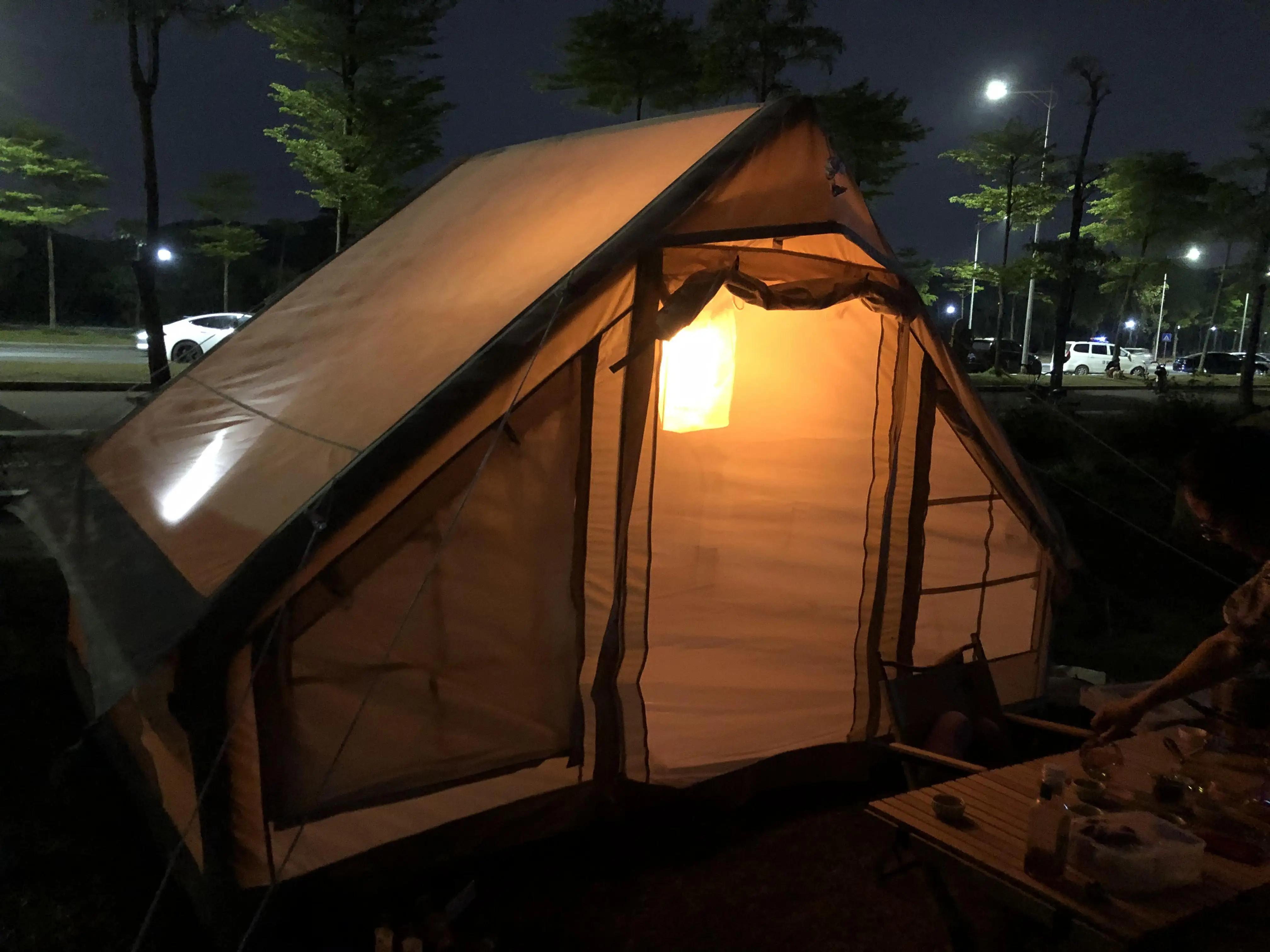 Надувная палатка из 6 3 хлопка для кемпинга на открытом воздухе