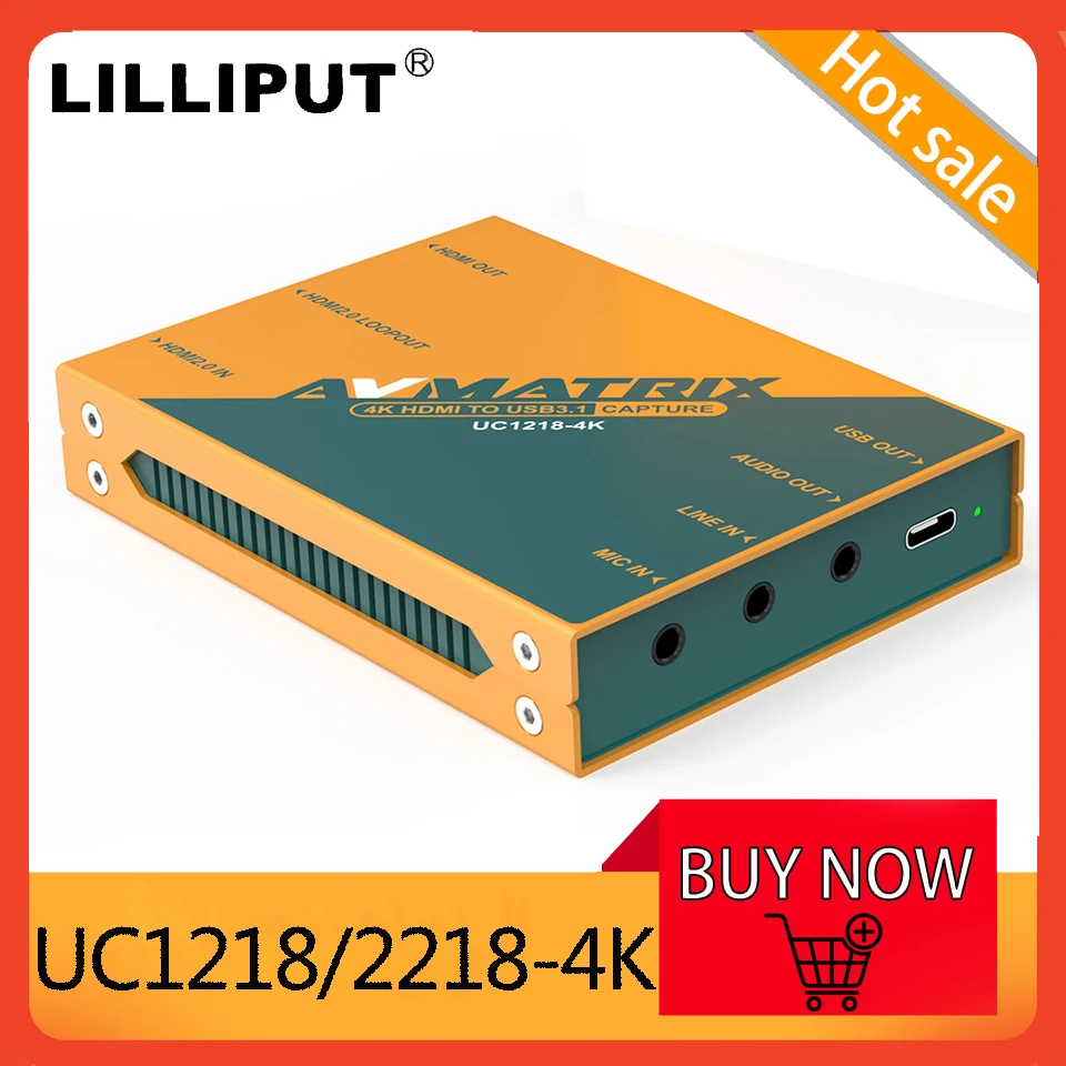 AVMATRIX UC1218 UC2218 4K HDMI to USB 3.1 Type-C Video Capture for Camera TV Laptop Desktop Media Player Speaker Headphones