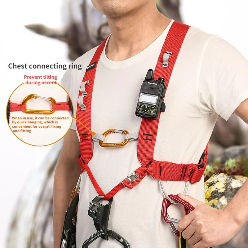 

Camping Ascending Decive Shoulder Girdles Adjustable SRT Chest Safety Belt Harnesses Rock Climb Safety Protection Survival