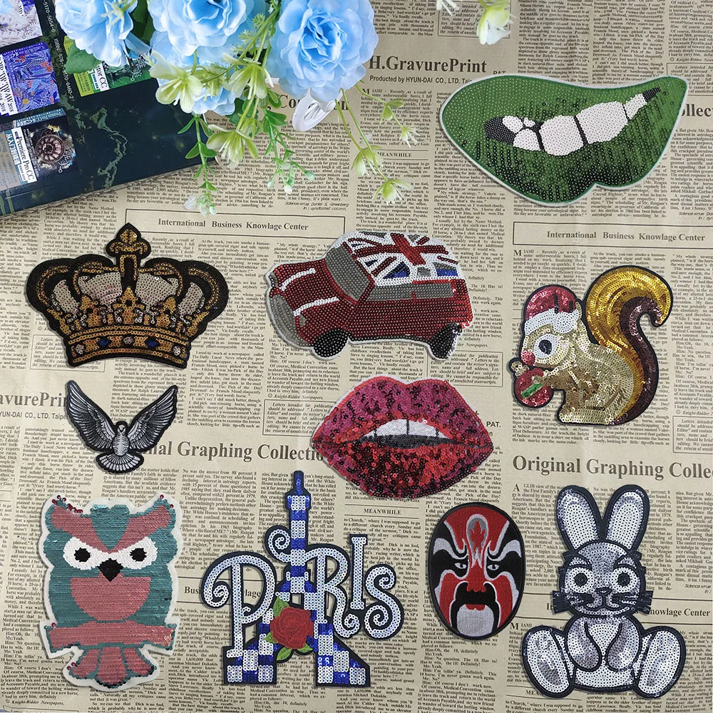 

Wholesale sales 50 pieces hot melt adhesive ironing embroidery patch can be sewn to repair holes in decorative clothing patch