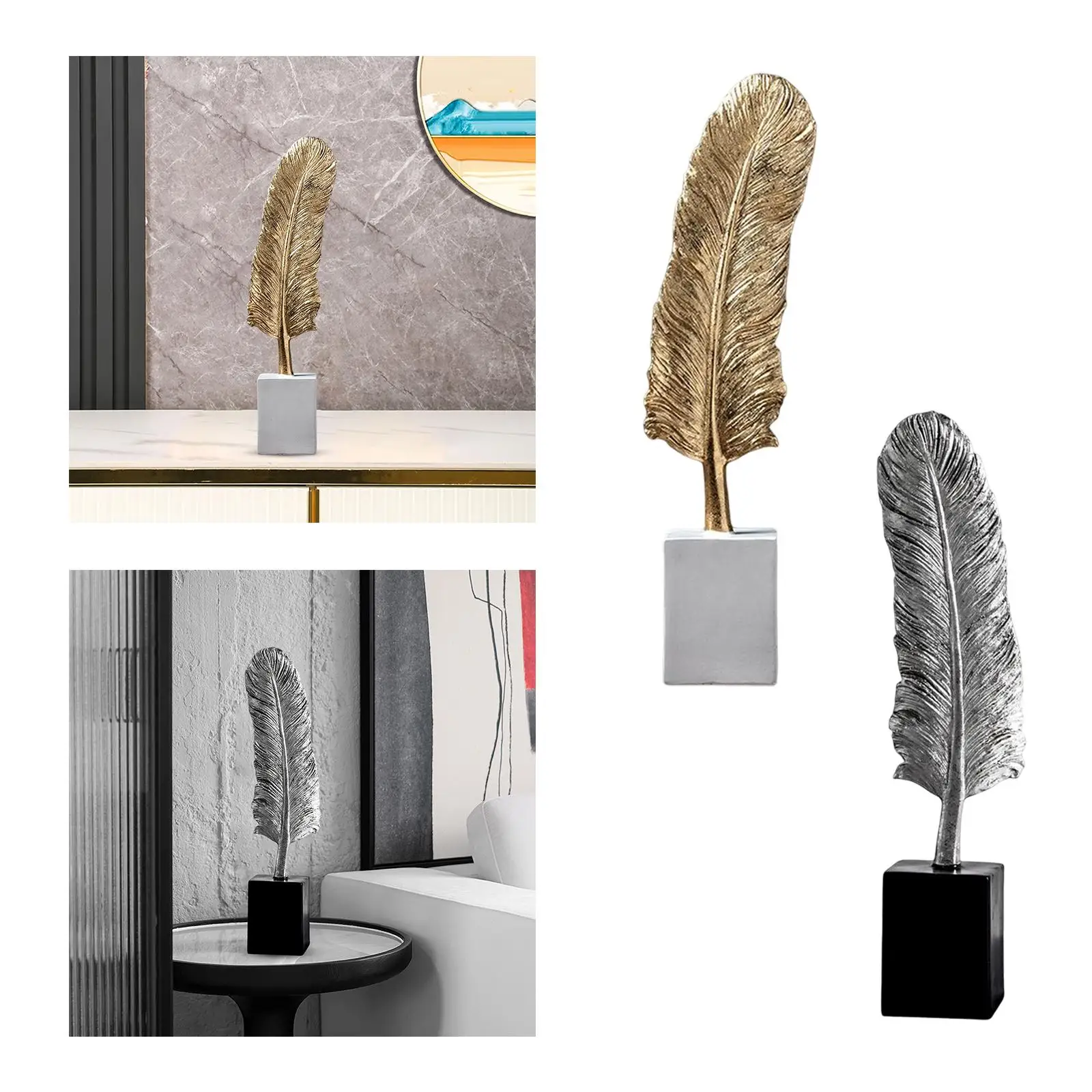 

Креативная Статуэтка из перьев, коллекционная скульптура, поделки, фигурка, декоративная для дома, книжная полка, украшение для гостиной, подарок