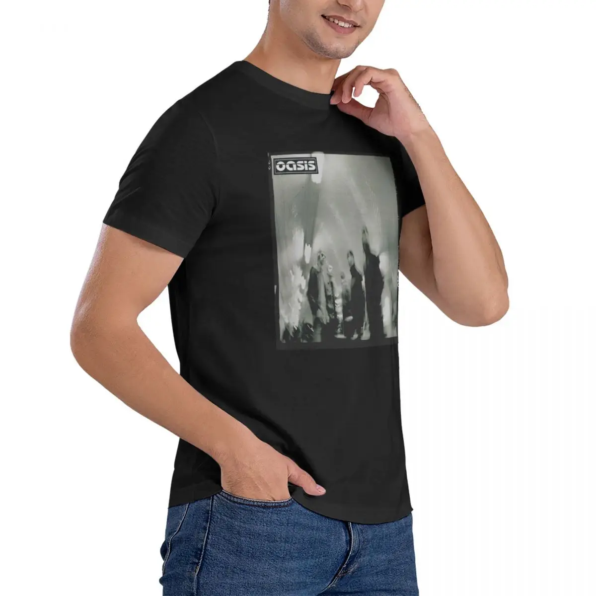 Футболка с логотипом рок-группы O-Oasis пляжные винтажные футболки 100% хлопок