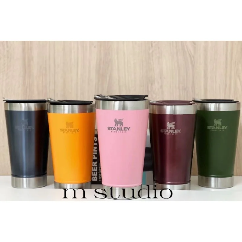 Promotion Free Shipping 473ml Original Stanley Cup Stainless Steel Beer Thermal Mug Vacuum Insulated Pink Stanley Thermos