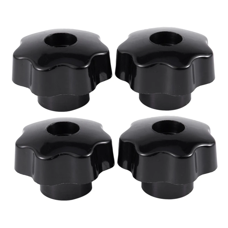 

4 Pcs M10 Female Thread Nuts 50Mm Plastic Star Head Clamping Knob Grip
