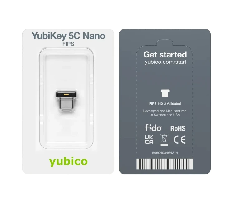 Фото YubiKey 5C Nano FIPS USB-инструменты разработки Оценочные платы №4