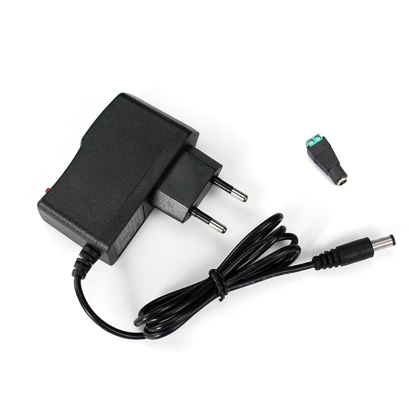 

DC Source 12V Power Supply Adapter Converter 220V 110V TO 12V Volt 1A DC Female Connect LED Strip Lights EU US Adapter 5.5*2.5MM