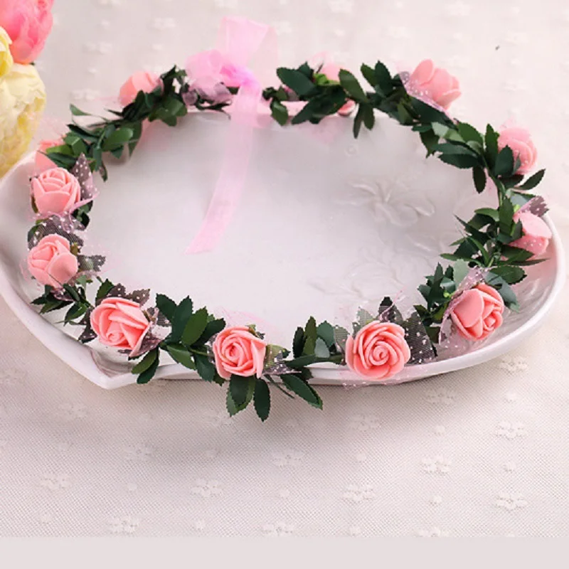 Ленточные Ободки с Цветами для Женщин и Девочек Розы - Цветочные Венки