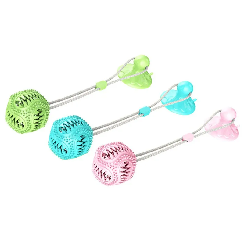 

Мячик для жевания для собак, игрушки-моляры, игрушка для протекания еды, термопластичная резина на присоске, интерактивные игрушки, товары д...