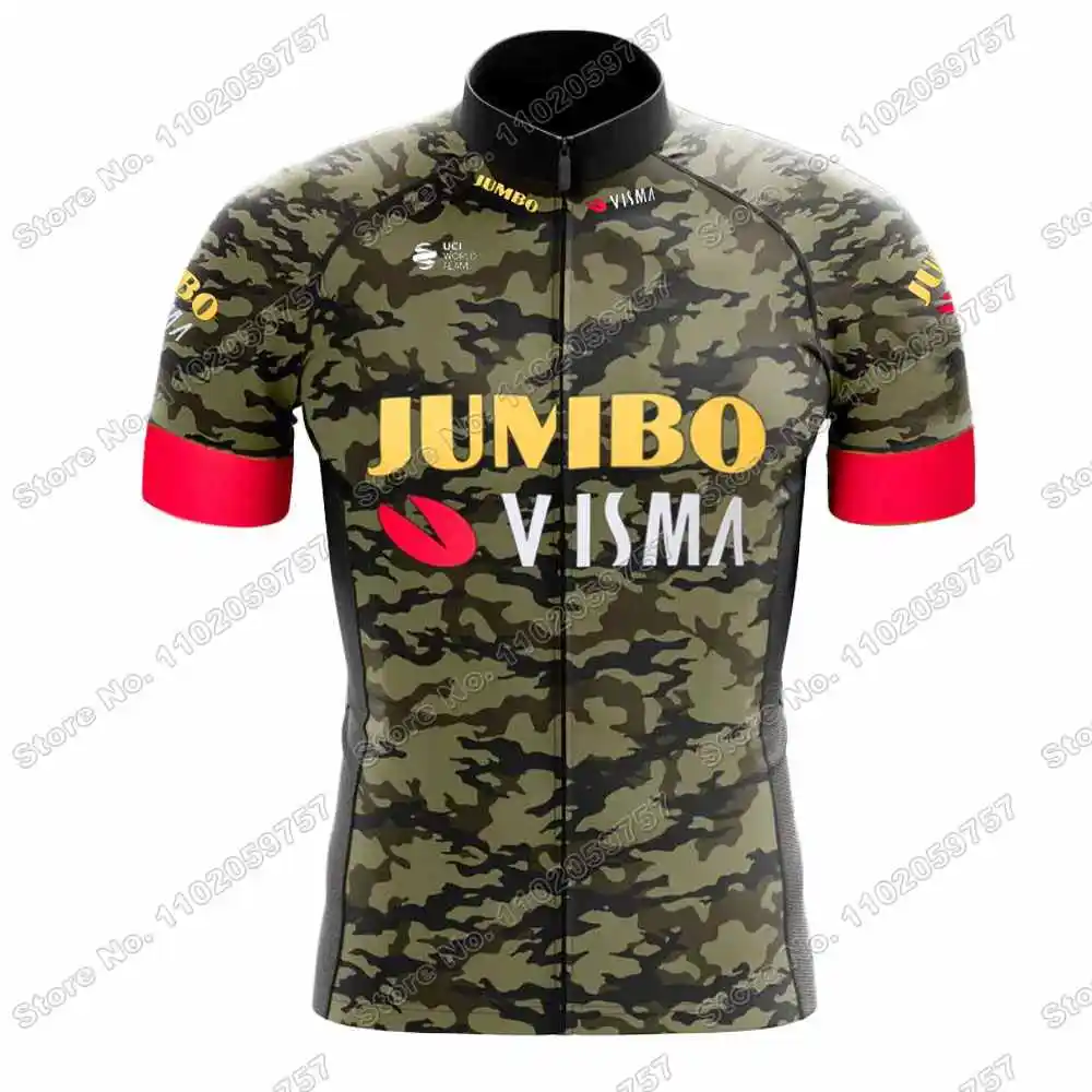 Коллекция 2023 года набор Джерси Jumbo Visma для велоспорта камуфляжная одежда в стиле
