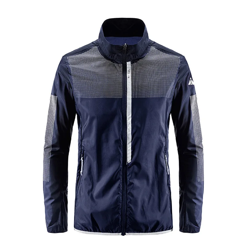 

Summer Sun Protection Thin Jacket Men Quick Drying Breathable Casual Loose Jacket Men's Skin Clothes Stand Collar Veste Homme