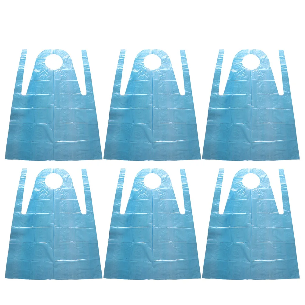 

Disposable Aprons Apron Hair Dye Painting Cloth Bibs Capes Gowns Proof Oil Cover Clear Bib Capethrow Transparent Cooking Adult
