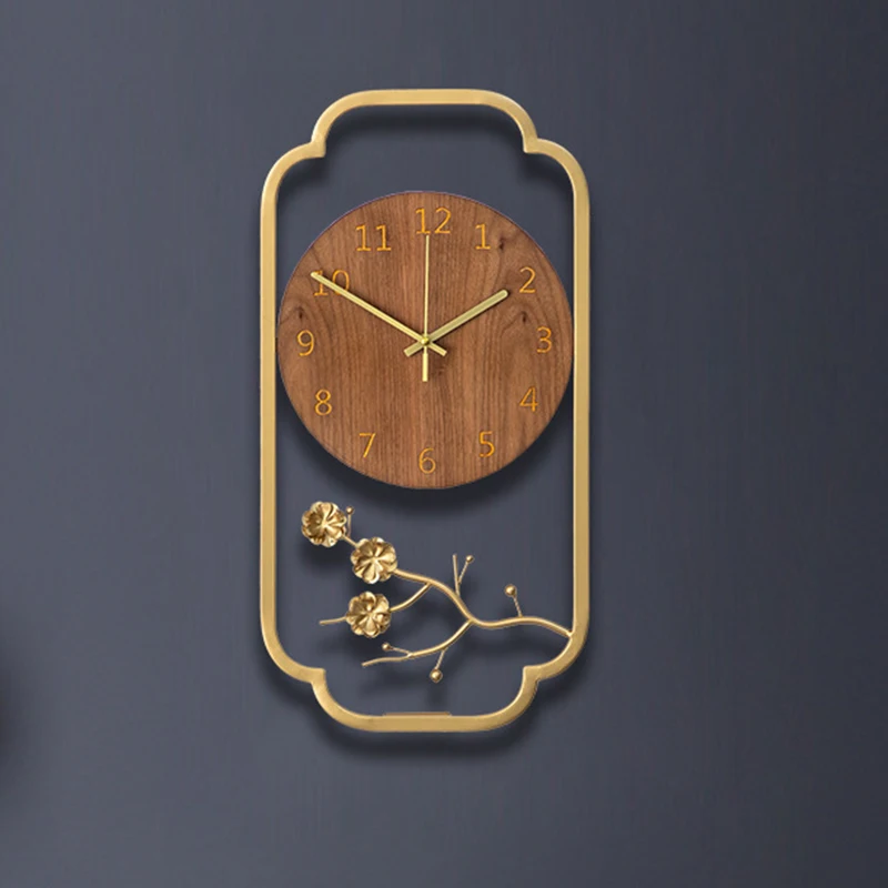 Настенные часы в минималистическом стиле деревянные Большие бесшумные