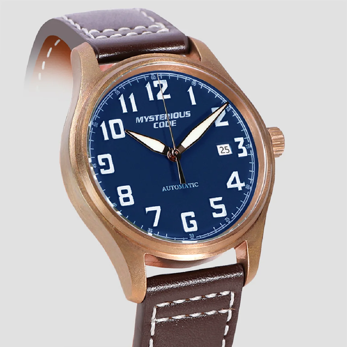 

Bronze Pilot Watch Men Sports NH35 Automatic Mechanical Wristwatches Air Force 40mm Titanium Sapphire Luminous Watches Vintage
