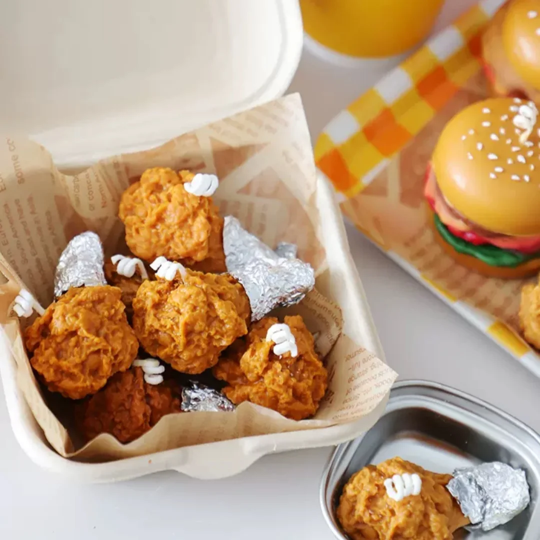 Силиконовая форма для ароматерапии в виде бургеров жареных куриц ручной работы