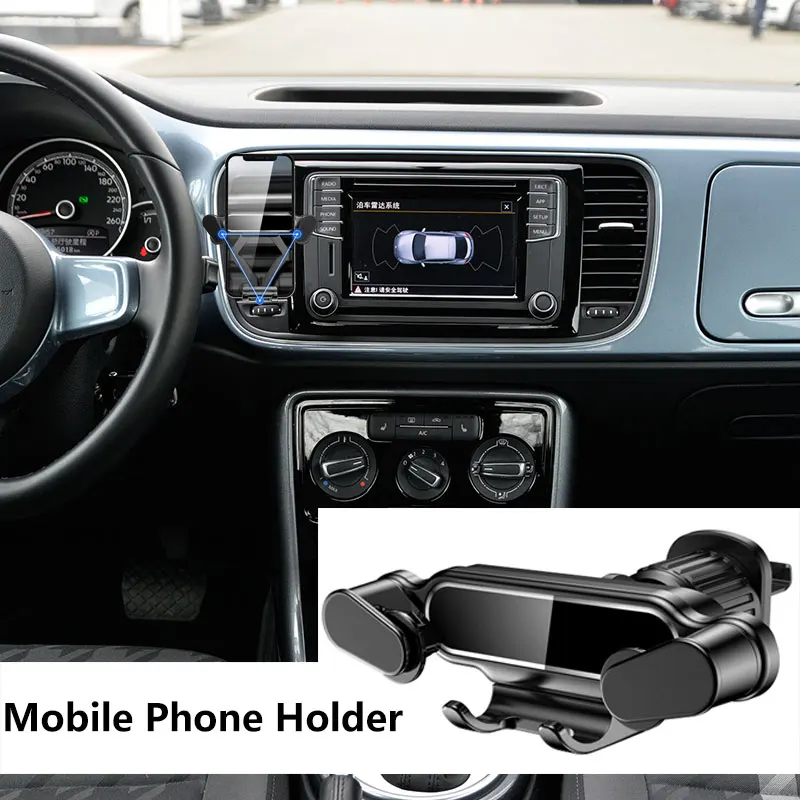 

Gravity Car Phone Holder For Volkswagen Beetle Air Vent Clip Mount Mobile Cell Phone Stand Universal GPS Support Accessories