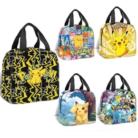 pokemon pikachu student lunch box bag insulation bag cooler bag cute cartoon anime lunch bag office worker portable lunch bag