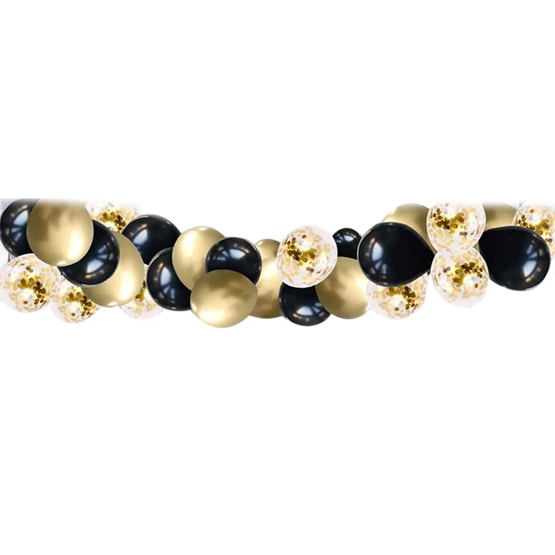 

Черно-золотистые фотообои из латекса с конфетти, 120 шт.