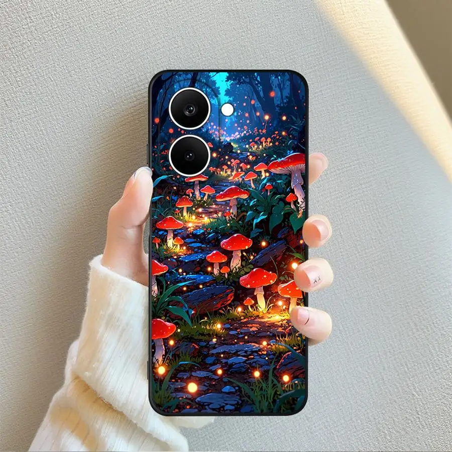 Фото Чехол для телефона Xiaomi Poco F8 M5 C75 C50 F3 C71 C61 F1 M3 M4 M7 Pro X3 X4 X5 X7 Pro с мультяшным рисунком гриба №4