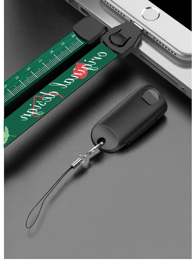 Multifunctional Charging Cable for Cell Phone Lanyard for Hanging Work Card Measure Band Tape
