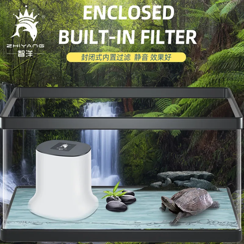 

110-240V Turtle Fish Tank Aquarium Low Water Level Filter Fish Tank Filter Cycle Climbing Pet Aquarium USB Turtle Filter