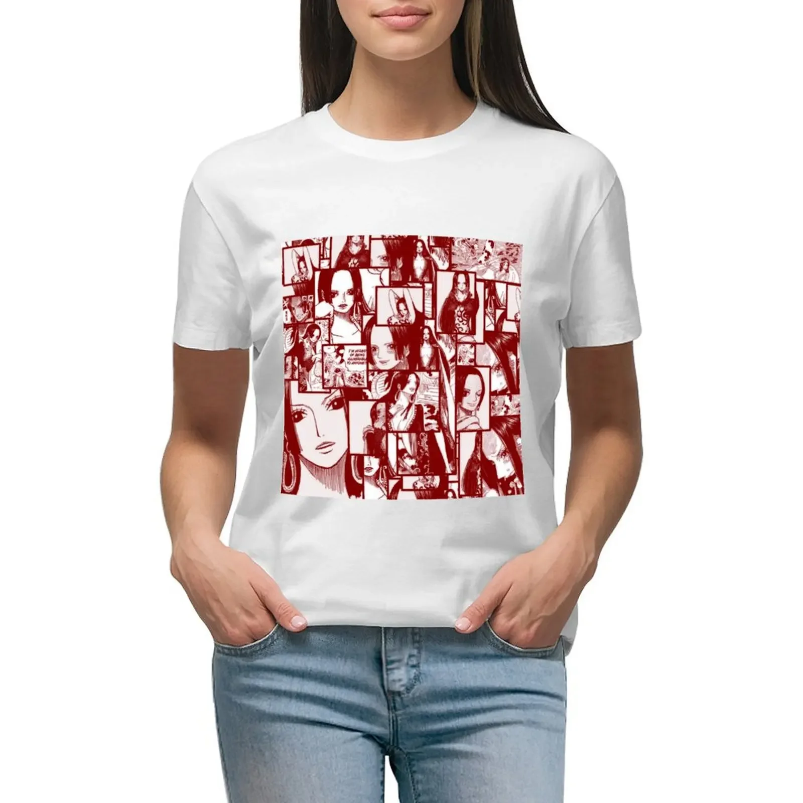 Футболка с коллажем манги Boa Hancock футболка принтом животных для девочек милая