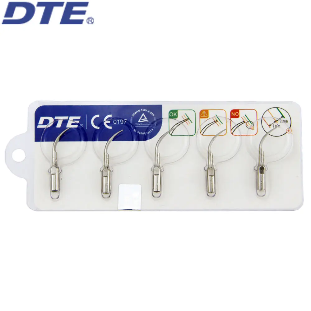5 Woodpecker DTE Dental Supragingival Scaler Tip GD1 DTE SATELEC NSK Compatible
