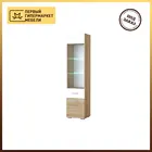 Шкаф-пенал Элиза (витрина) ЛДСПСтекло, Дуб сонома, Белый глянец