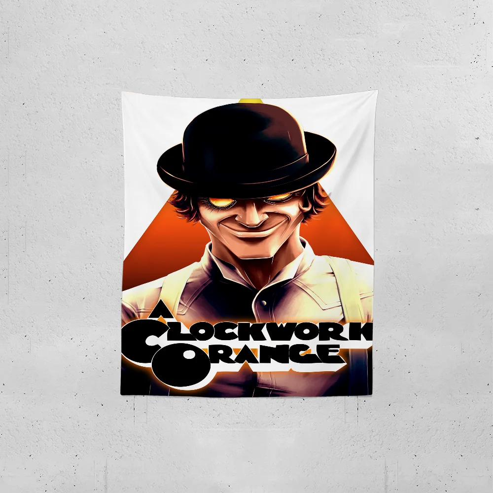 Фильм C-Clockwork оранжевый гобелен креативный узор фото гостиная настенный