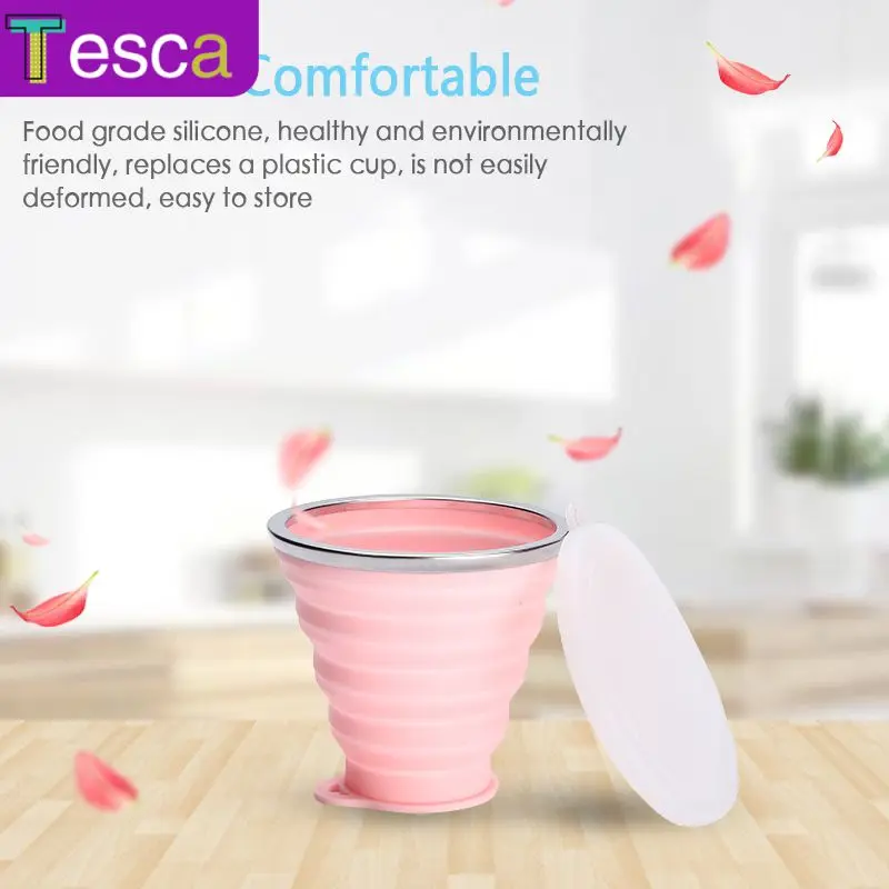 

180ml 250ml Folding Cups Water Cup Travel Silicone Multi-function Portable Retractable Coloured Outdoor Mini Kids Coffee Handcup