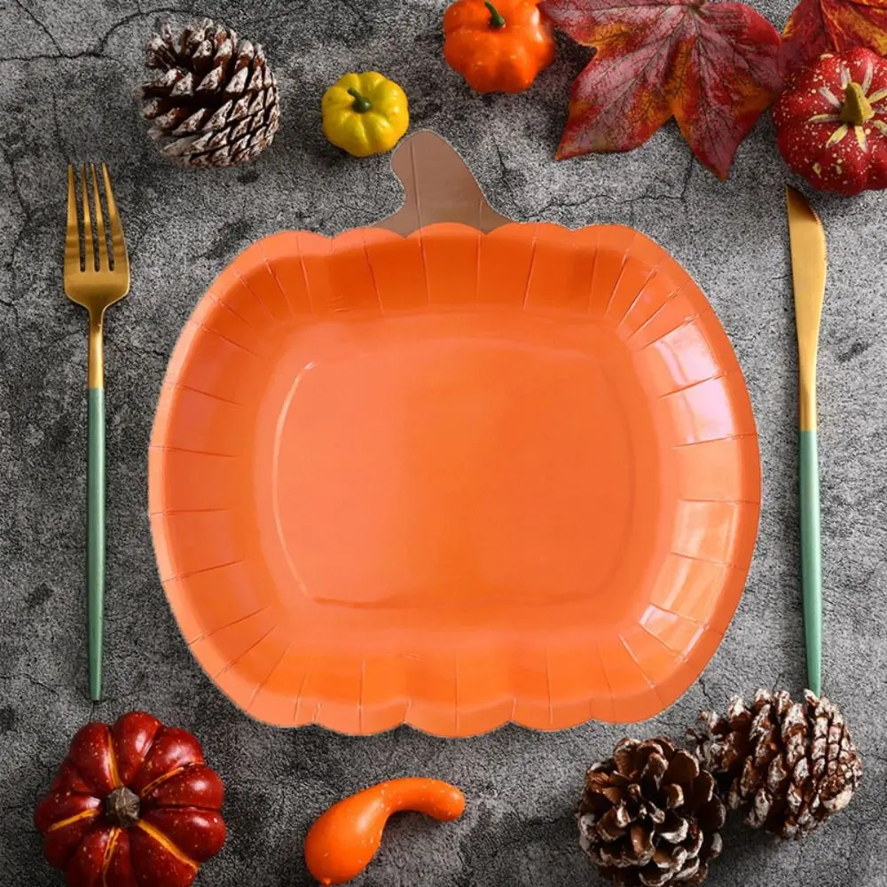 20 шт. одноразовые тарелки в виде тыквы 7/9 дюйма