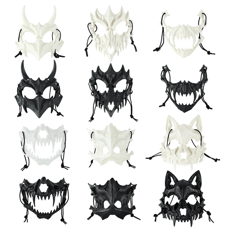 

Halloween Terror Skull Mask Skeleton Half Face Masks Adult Children Cosplay Costume Halloween Decoration Horror Party Props