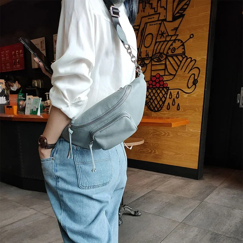 Модная Сумка Через Плечо Из Натуральной Кожи. Универсальная Маленькая Женская В